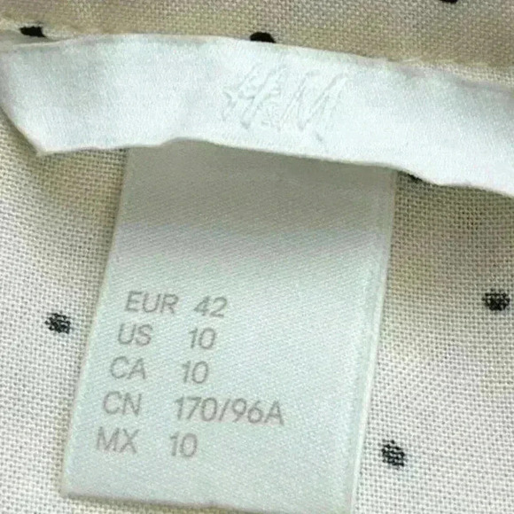 H&M Women's Polka Dot Tunic Lightweight Summer Dress Size 10  - Picture 4 of 4